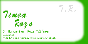 timea rozs business card